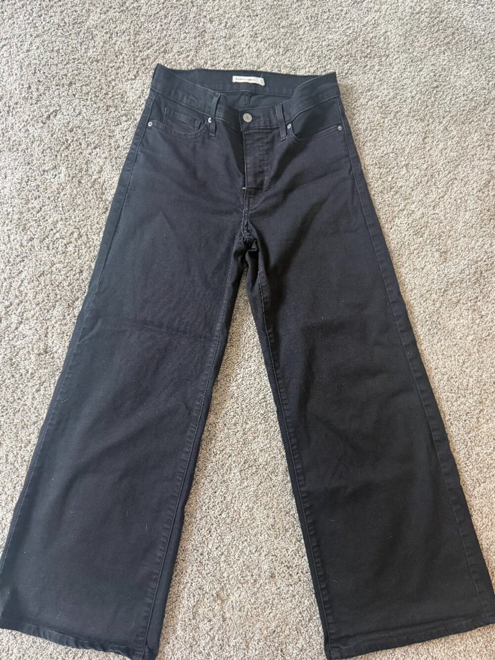 Levi's 318 Shaping Wide Leg Black Denim